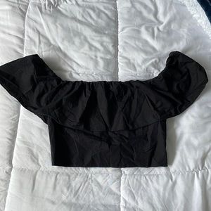 ZARA RUFFLED SLEEVE SHIRT